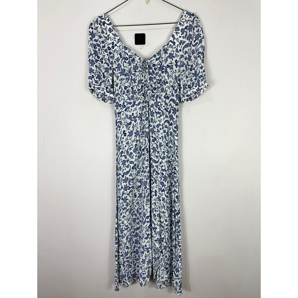 Favorite Daughter Blue and White Midi Dress